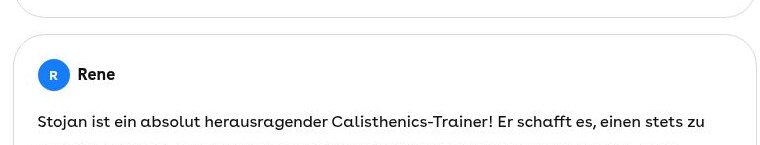 Screenshot of Rene's review of Stojan on Superprof